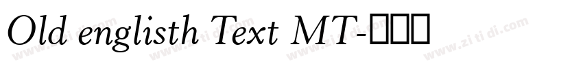 Old englisth Text MT字体转换